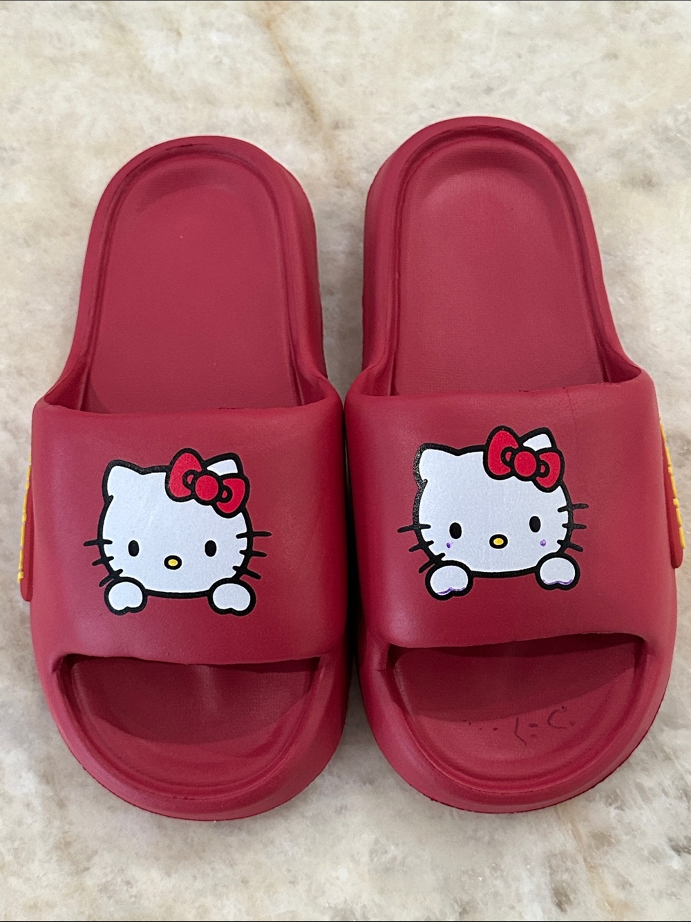 Hello Kitty Red Kids Slide Sandals